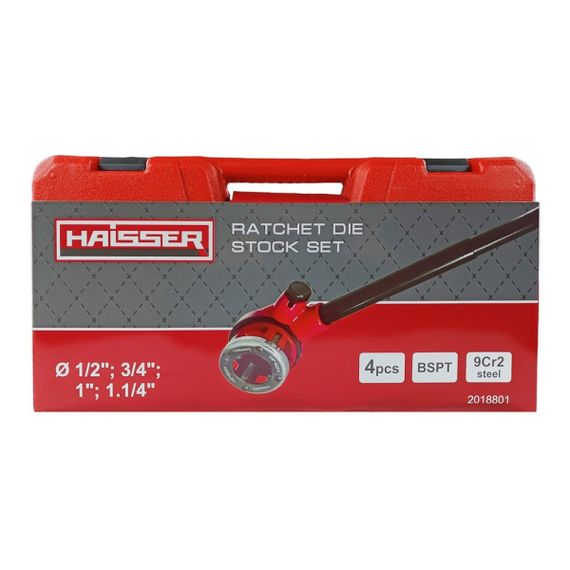 Набор клепов с трещоткой 4 шт. 1/2", 3/4", 1", 1.1/4" Haisser | Зображення 3