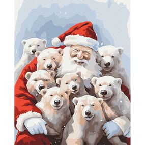 Картина по номерам "Друзья Санты" BS53852, 40х50 см