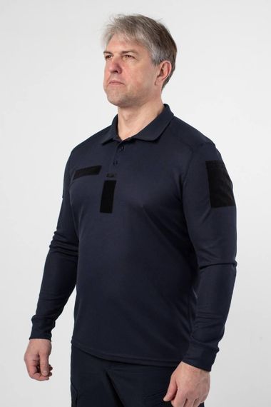 Поло синє Coolpass Black довгий рукав Military ДСНС | Зображення 1