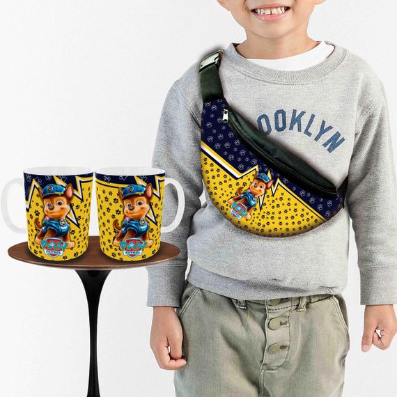 Подарунковий набір: Сумка-бананка + Кружка Щенячий патруль "Paw Patrol" дитячий, для хлопчика (00244)