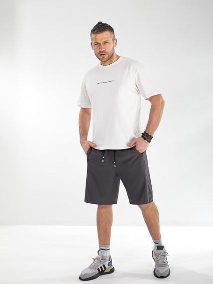 Мужские классические шорты с карманами на молнии больших размеров и батал DE1107 цвет темно-серый, размер 58 | Зображення 2