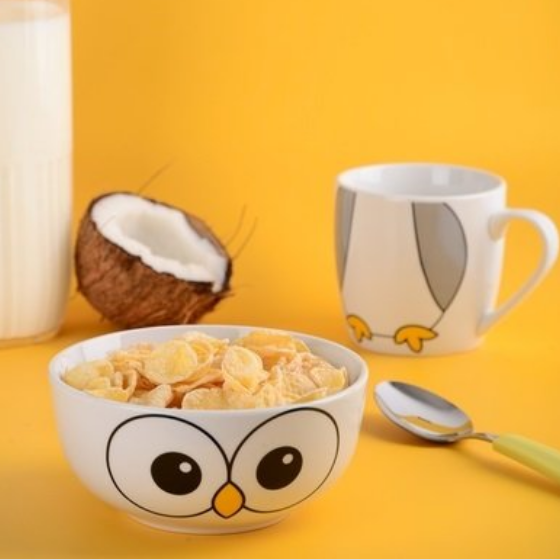 Набір дитячого посуду Happy Owl 2 предмети:(піала/чашка) YF6014 LIMITED EDITION | Зображення 3