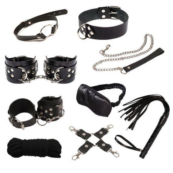 Набор Exxtreme Sex BDSM Leather Set Max, Black Sex Aura