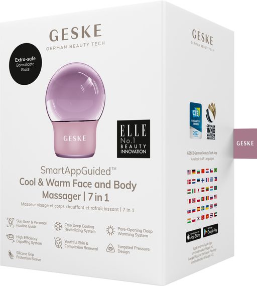 Массажер для лица и тела GESKE Cool&Warm Face and Body Massager 7в1 starlight, Розовый | Зображення 7