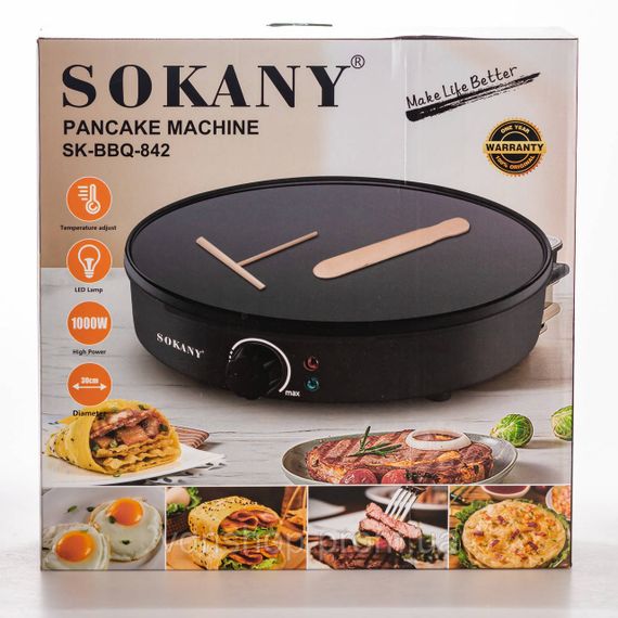 Млинниця електрична Sokany SK-BBQ-842 електромлинниця Ø30 см автоматична млинниця для дому професійна | Зображення 5