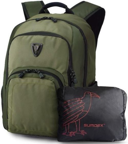 Рюкзак для ноутбука 15,6" Sumdex PON-394TY + дощовик хакі