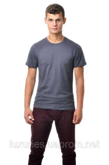 Футболка мужская с круглым вырезом Темно-серая, S