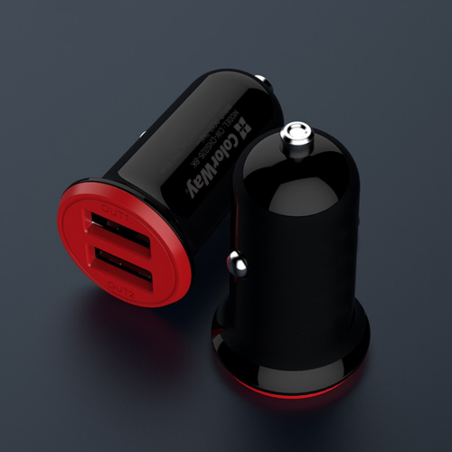 Автомобільний зарядний пристрій ColorWay CW-CHA026-BK 2USB 3,4А 17W червоний/чорний | Зображення 2