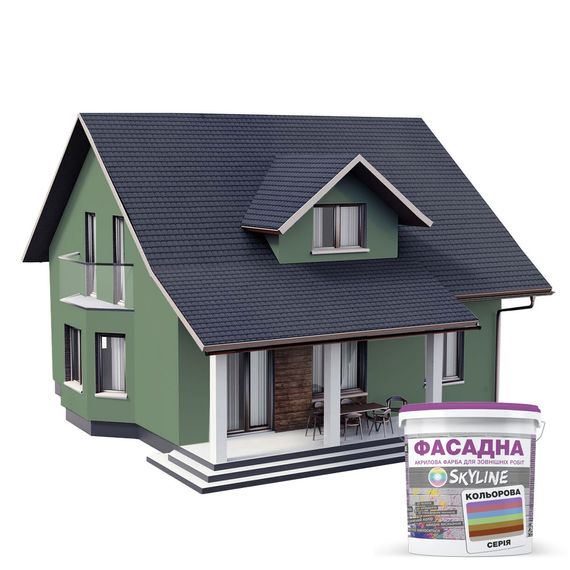 Краска Акрил-латексная Фасадная Skyline 4020-G30Y Шалфей 10л | Зображення 2