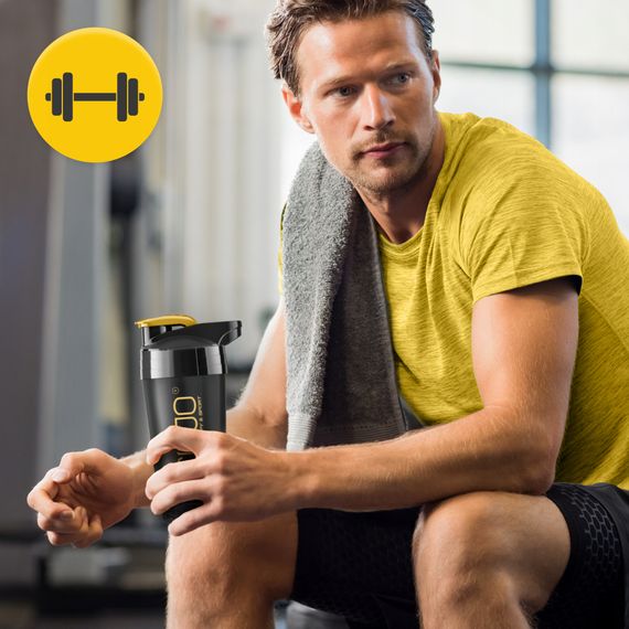 Шейкер спортивний 4FIZJO Ultra 700 мл Black/Gold (P-5905973407038) | Зображення 1