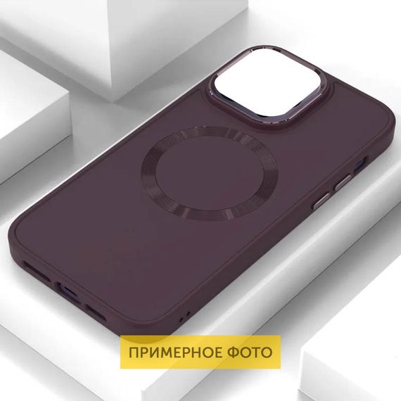 TPU чохол Bonbon Metal Style with MagSafe для Samsung Galaxy S21+ Бордовий / Plum | Зображення 1