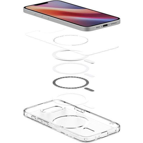 Чохол SGP Ultra Hybrid (MagFit) для Apple iPhone 16e (6.1") Прозорий | Зображення 5