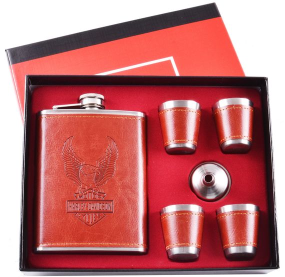 Подарочный набор 6в1 фляга, рюмки, лейка "Johnnie Walker" TZ-2 | Зображення 1