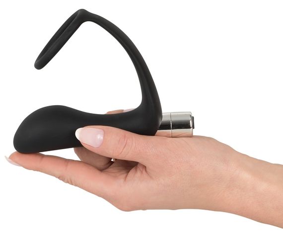 Вібростимулятор простати з ерекційним кільцем Black Velvets Vibrating Ring & Plug, чорний | Зображення 6