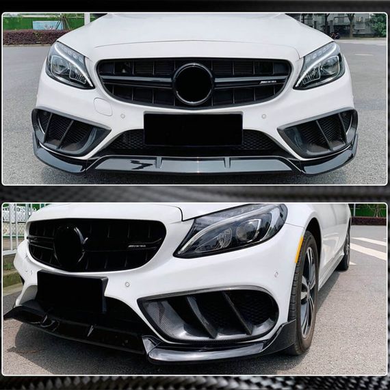 Карбоновые накладки на противотуманные фары для C43 AMG 2015-2019 для Mercedes C-сlass W205 | Зображення 3
