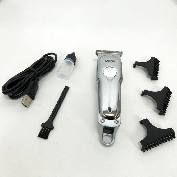Машинка для стрижки волосся акумуляторна VGR V-071 тример для бороди та вусів, HO-834 окантувальна машинка | Зображення 5