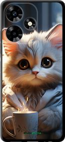 Чохол на Infinix Hot 30 Білий кіт "5646b-3046-2448"