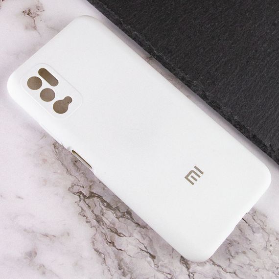 Чехол Silicone Cover Full Camera (AA) для Xiaomi Redmi Note 10 5G / Poco M3 Pro Full camera, Білий / White | Зображення 4