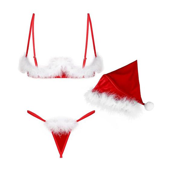 Сексуальний Новорічний комплект Santa Temptation Розмір L | Зображення 5