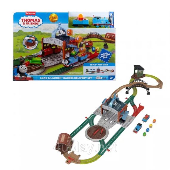 Железная дорога Паровозик Томас и друзья Приключения с цистернами Fisher-Price Thomas & Friends Load & Launch Barrel Delivery Set