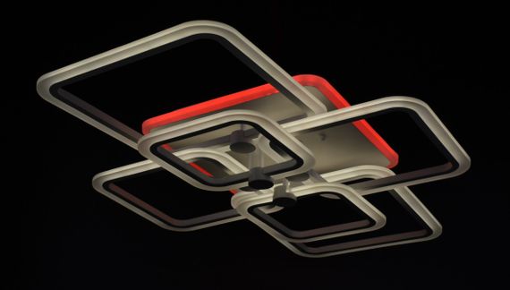 Люстра світлодіодна стельова LED світильник для квартири на стелю лед з пультом 25989 Білий 12х59х80 см. | Зображення 8