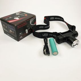 Светодиодный фонарь с креплением на голову, Фонарик на голову с зарядкой, Налобный фонарь для сто KI-35