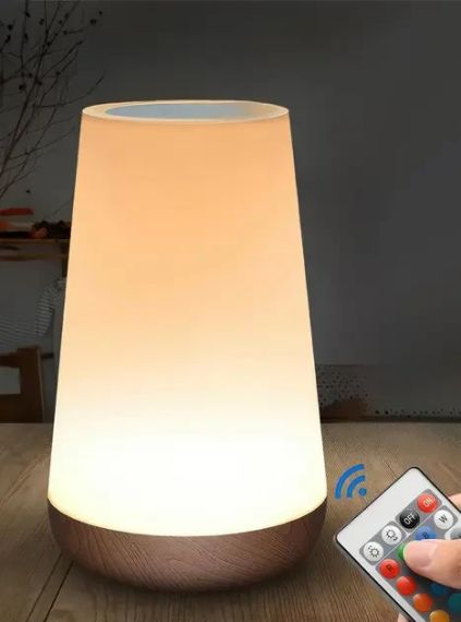 Нічник настільний світильник для дому акумуляторний Pat light HA-114 з пультом | Зображення 1