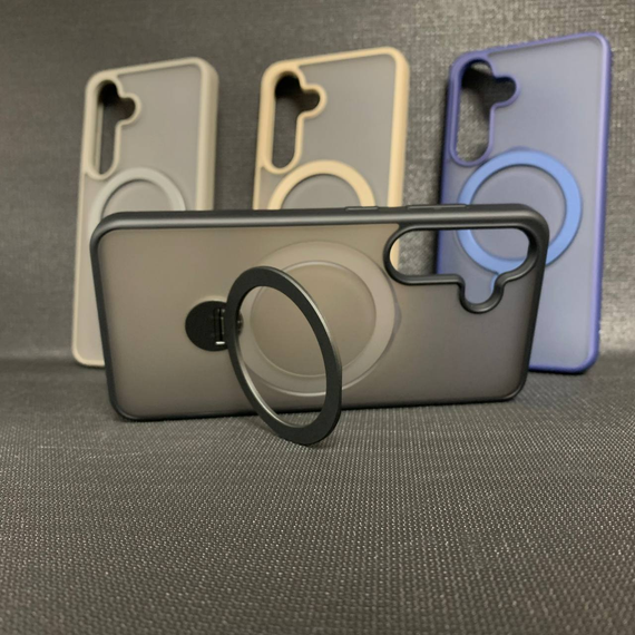 Чохол Wlons Hybrid Magnetic MagSafe матовий протиударний PC+TPU для Samsung Galaxy S25 Сірий | Зображення 2