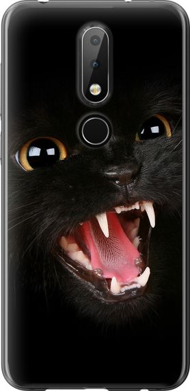 Чехол на Nokia 6.1 Plus Чёрная кошка "932u-1539-17620"