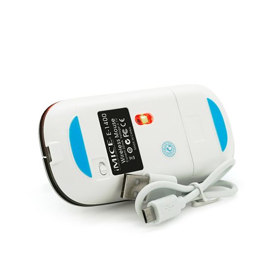 Миша бездротова iMICE E-1400.5 кнопок, 800/1200/1600 DPI, 2.4Ghz 10м, Silver | Зображення 3