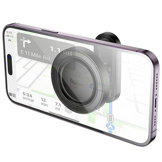 Автодержатель Hoco H58 Show ring magnetic (multi-scene) Black | Зображення 1