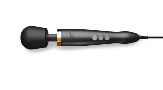 Преміальний вібромасажер DOXY Die Cast матово-чорний, з покриттям із 24-каратного золота | Зображення 2