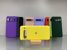 Google Pixel 8 Pro Протиударний чохол з логотипом софт тач жовтий