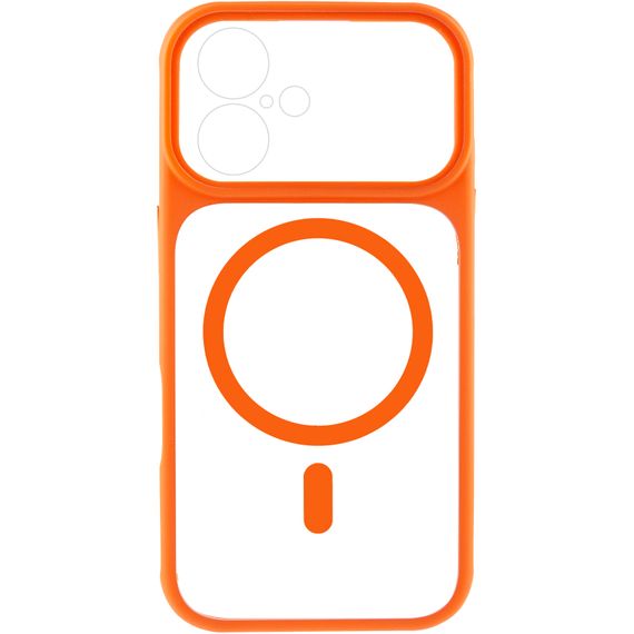 Чохол TPU+PC GETMAN Moon Clear with Magnetic Fit для Apple iPhone 17 (6.3") Orange | Зображення 1