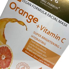 Тканевая маска Global Fashion Facial Mask Апельсин + витамин С (супер осветляющая и увлажняющая) 25мл