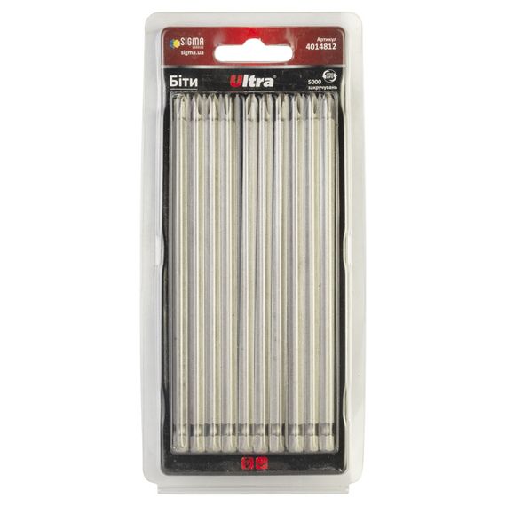 Набір біт Ultra PH2×150мм ¼" 10шт S2 (блістер) ULTRA 4014812