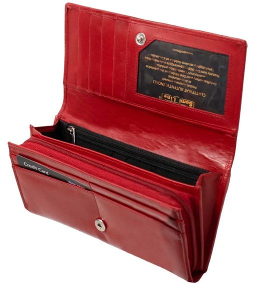 Гаманець жіночий шкіряний Semi Line RFID Red (P8273-2) (DAS303164) | Зображення 4