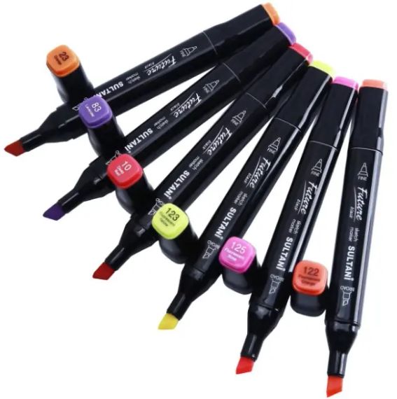 262 шт Набір двосторонніх скетч-маркерів для малюванняTouch на спиртовій основі | Зображення 6