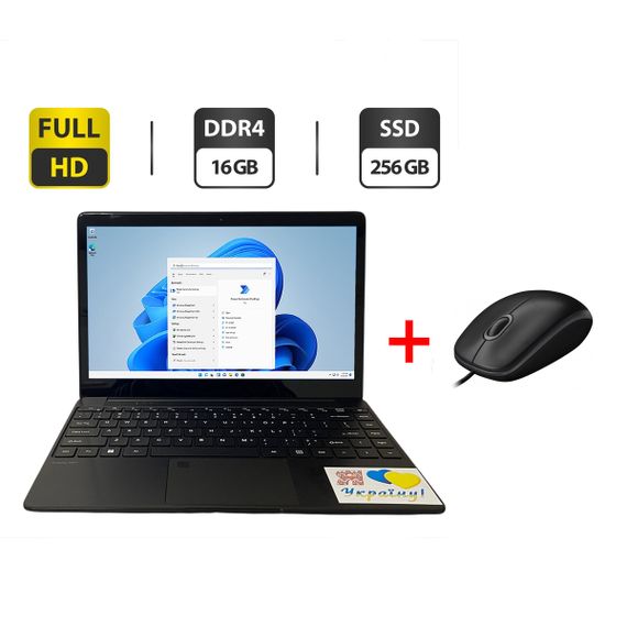 Ультрабук Gateway GWTN141-10BK / 14" (1920x1080) IPS / Intel Core i5-1135G7 (4 (8) ядра по 4.2 GHz) / 16 GB DDR4 / 256 GB SSD / Intel Iris Xe Graphics / WebCam / Fingerprint б/в + Подарунок Дротова миша USB