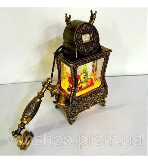 Новогодний фонарь с Санта-Клаусом в форме старинного телефона 814 | Зображення 2