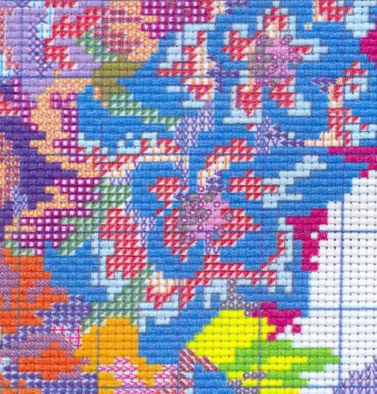 Набір для вишивання за нанесеною на канву схемою "The art hummingbirds". AIDA 14CT printed, 51*50 см | Зображення 5