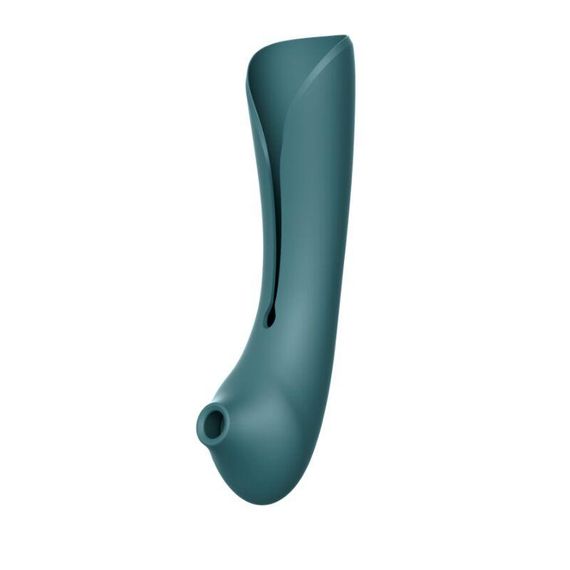 Смартвибратор 3в1 Zalo — Queen Jewel Green, пульсирующая жемчужина и вакуум, кристалл Swarovski Sex Aura | Зображення 5
