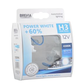 12030PWS BREVIA Автолампа H3 12V 55W PK22s Power White +60% 4300K S2