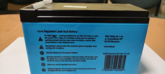 Акумулятор AGM BLUEBOX 12v, 7.2Ah (12 вольтів, 7.2 А·год) для ДБЖ (UPS, безперебійника), освітлення, охорони | Зображення 2