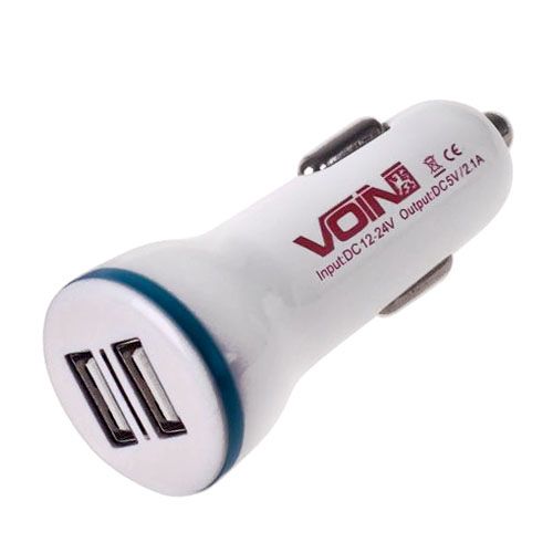 Автомобільний зарядний пристрій VOIN C-2023W 2USB (12 / 24V - 5V 2,1A) | Зображення 3