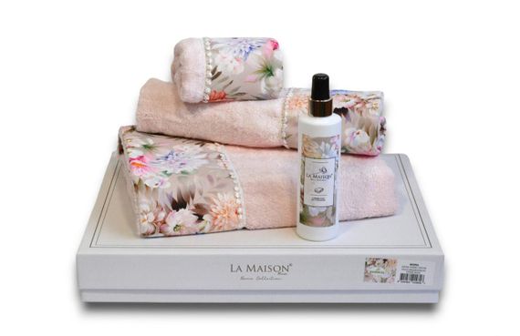 Подарунковий набір бамбукових рушників La Maison, 3 шт. з ароматом Mona | Зображення 1