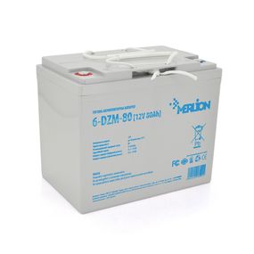 Тяговая аккумуляторная батарея AGM MERLION 6-DZM-80.12V 80A h (265x168x215) Q1