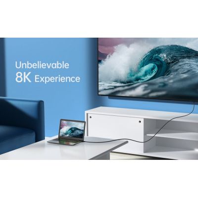 Кабель мультимедийный HDMI M to HDMI M 2.0m V2.1 8K60Hz HDR10 HLG Choetech (XHH-TP20) | Зображення 6