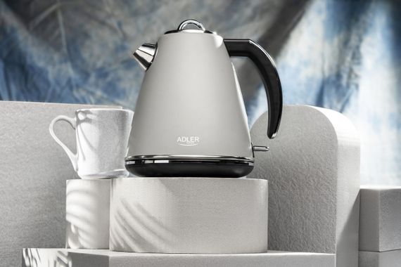 Електрочайник з нержавіючої сталі Adler AD 1343 сірий 1,5 л, 2200 Вт | Зображення 6