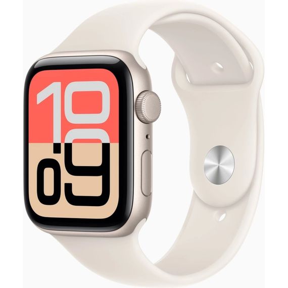 Смарт-годинник Apple Watch SE 3 GPS 44mm Starlight Aluminium Case with Starlight Sport Band - S/M (MEHG4RK/A)